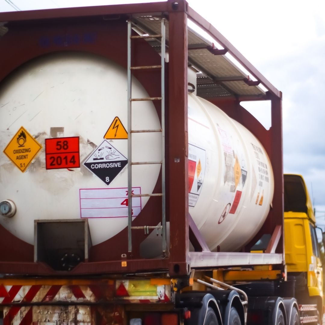 Tanker truck dangerous goods