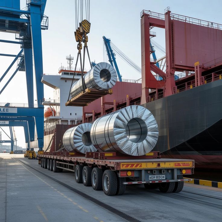 Oversized cargo crane loading